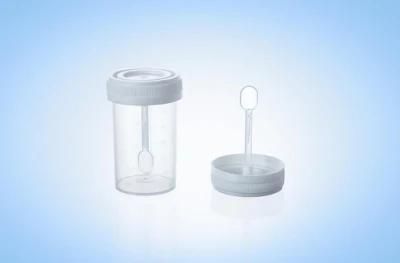 Disposable Hospital Sterile Plastic 60ml Sample Specimen Test Collection Stool Urine Container with Spoon