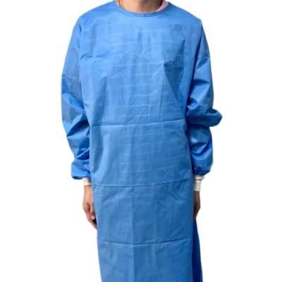 Sterile Nonwoven Disposable Isolation Gowns Graphene Antibacterial Isolation Gown Block Nylon+TPU Anti-Static Aatcc 42 Level 1