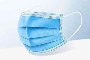 3ply Factory Direct Sales 17.5*9.5cm Disposible Antivirus Blue Face Mask with CE and SGS