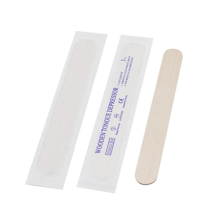 Hot Sale Medical Smooth Disposable Wooden Tongue Depressor