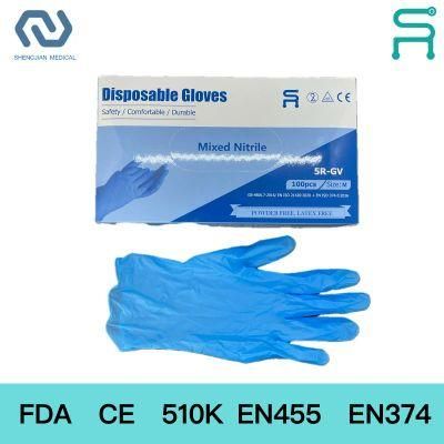 Disposable Nitrile Synthetic Examination Gloves with FDA CE