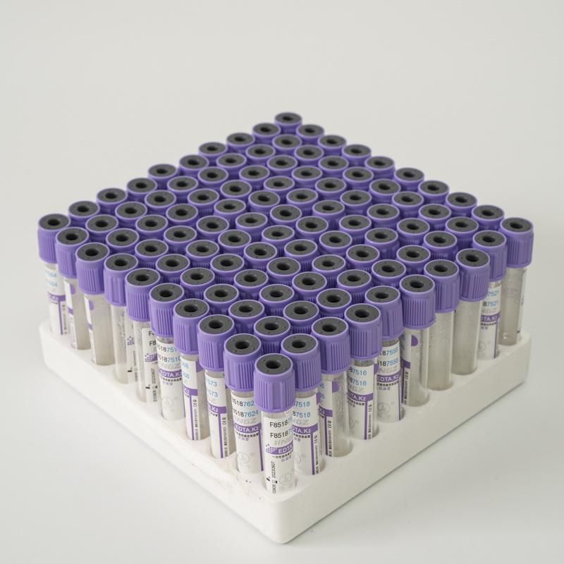 EDTA Tube Vacuum Blood Collection Tube EDTA K3/K2 Tube Lavender Cap 2ml