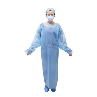 Cheap Fast Shipping Disposable CPE Aprons with Thumb Loop CPE Surgical Isolation Gown