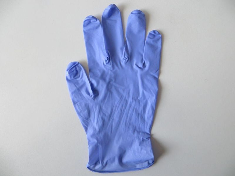 Violet Color Disposable Powder Free Nitrile Gloves for Medical Use