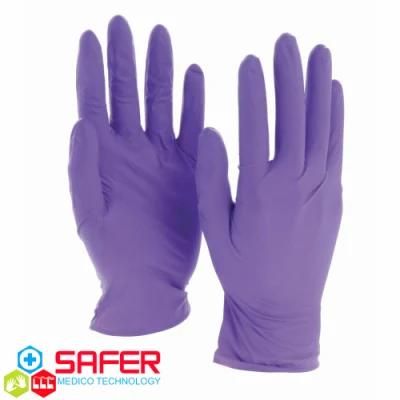 Gloves Nitrile 100PCS Powder Free Disposable Food Grade with High Quality Violet