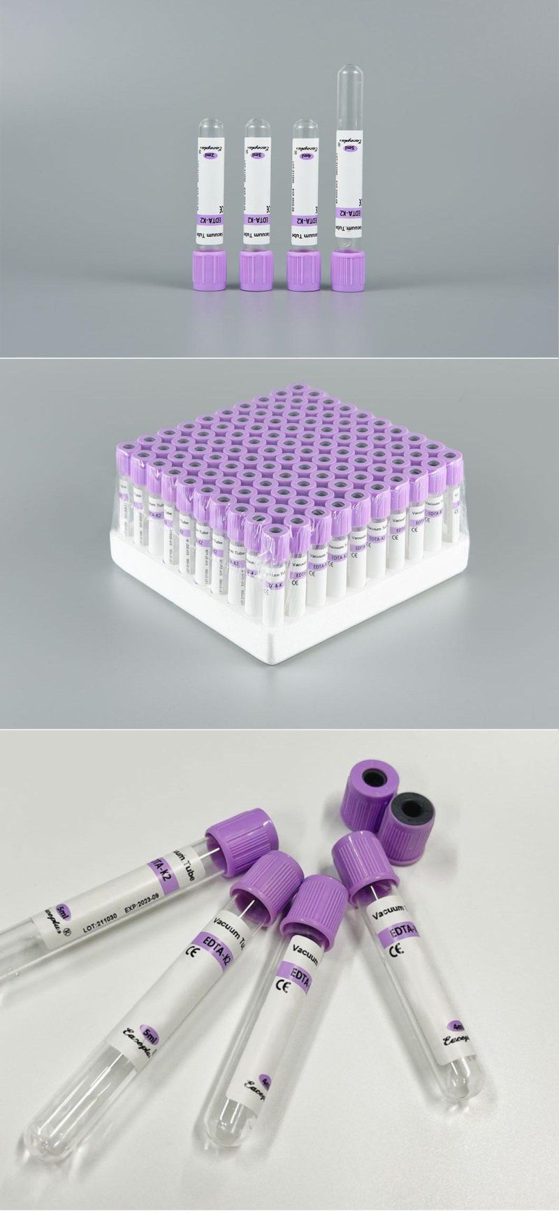 Siny Medical Single-Use Plastic Glass EDTA Serum Vacuum Blood Collection Tubes with CE
