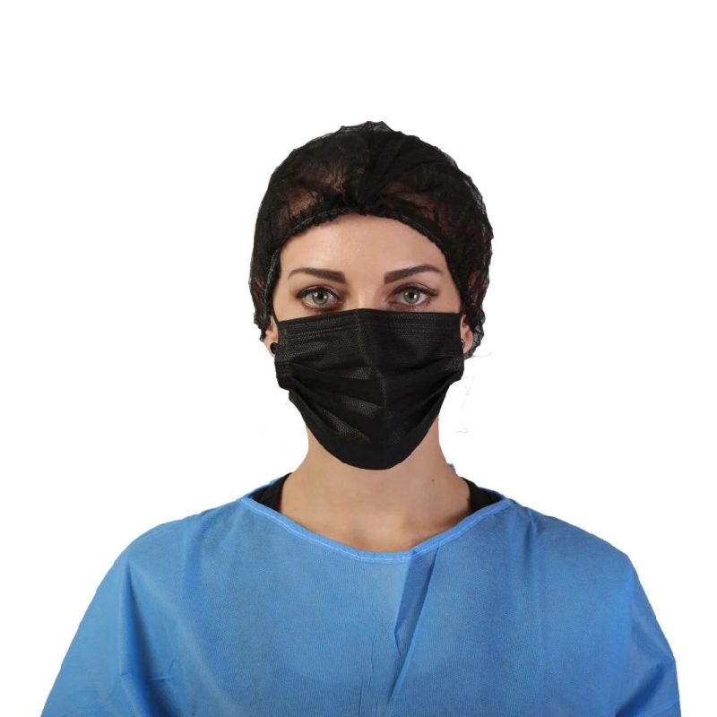 Black Color Earloop Full Face Mask Medical Mask