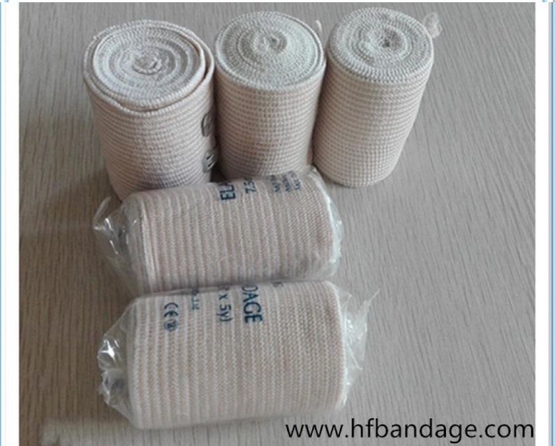 Elastic Bandage Wrap with Clip Closure for First Aid Kit and Medical Facilities