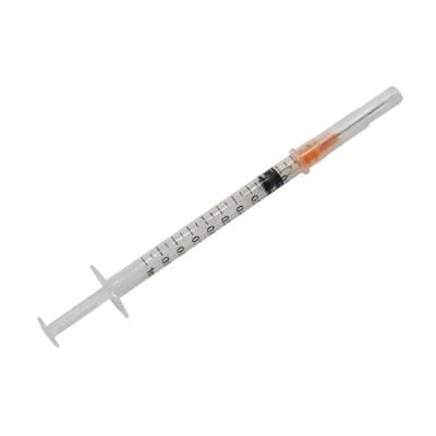 Disposable Sterile Safety Retractable Auto Disable Vaccine Injection Syringe 0.1ml 0.5ml 1ml-10ml with Needle Luer Slip CE ISO