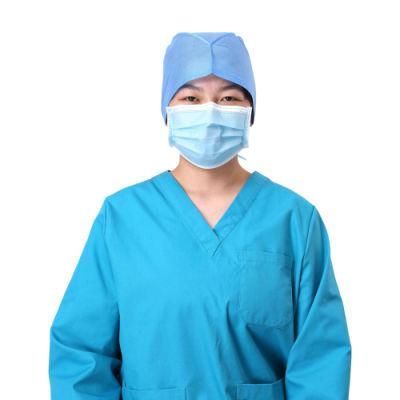 Disposable SMS+Non-Woven Doctor Cap with Back Ties/Earloop