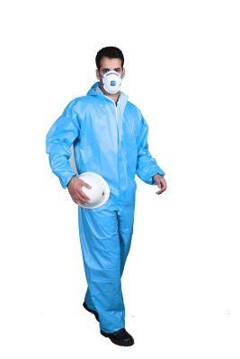 Colored Disposable Microporous/PP Light Duty Coverall with Hood