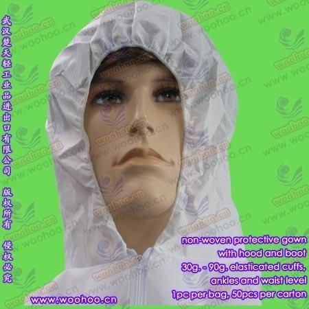 Disposable Non-Woven Protective Gown, Non-Woven Disposable Protective Gown