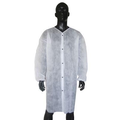 Disposable Non Woven PP Patient Gown Visitor Gown Lab Coat