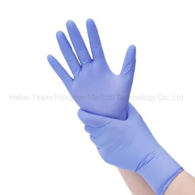 Titanfine Wholesale Higher Puncture Resistance Nitrile Disposable Gloves Powder Free