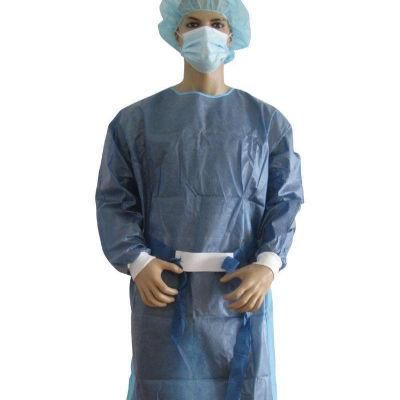 Disposable PP and PP + PE Blue Isolation Gown