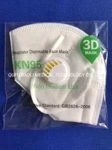 KN95 High Level Disposable FFP2 Mask Face Mask with Valve Non Woven Active Carbon Anti Pollution Respirator Masks