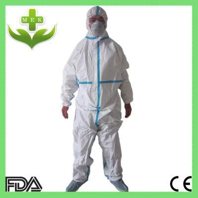 Taped Disposable PP Nonwoven Coverall with Zipper