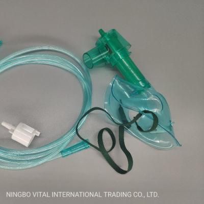 Elongated Under The Chin 2m Crush Resistant Uiversal Tubing Medical Disposable 6ml Child Nebulize Kit Mask