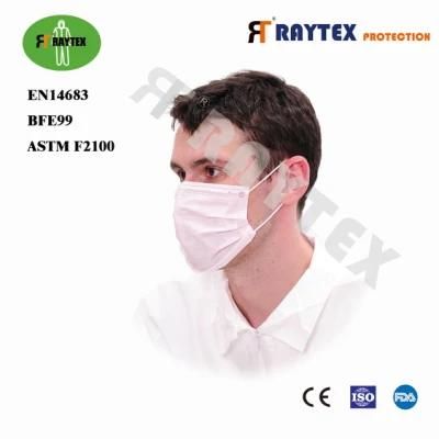 En14683 Typeiir 3ply Disposable Face Mask Nonwoven 3ply Disposable Surgical Face Mask Medical Face Mask with Ce