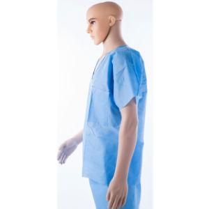 FDA Factory Waterproof Isolation Gown Disposable PE/CPE Surgical Blue Plastic Isolation Gown