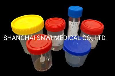 Disposable Medical 30-120ml Sampling Cup Plastic Specimen Cup with Lid Stool Container