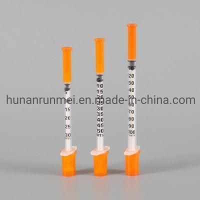 Medical Disposable Insulin Injection Syringe with Needle for Diabetic