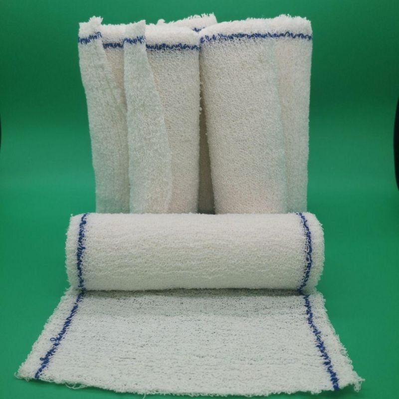 Disposiable Elastic Crepe Bandage Latex Free Bleached Cotton Yarn