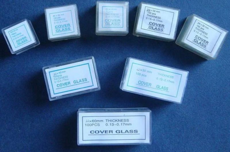 Laboratory Disposable Borosilicate Microscope Cover Glass with Different Sizes