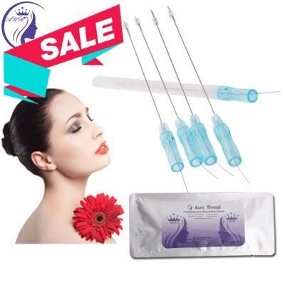 Absorable Face Lifting R Type Cannula Double Needle 4D Cog Mono Screw Pdo Thread