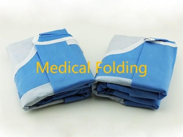 Disposable Standard Surgical Gown Medical Blue SMMS Gown for Hospital