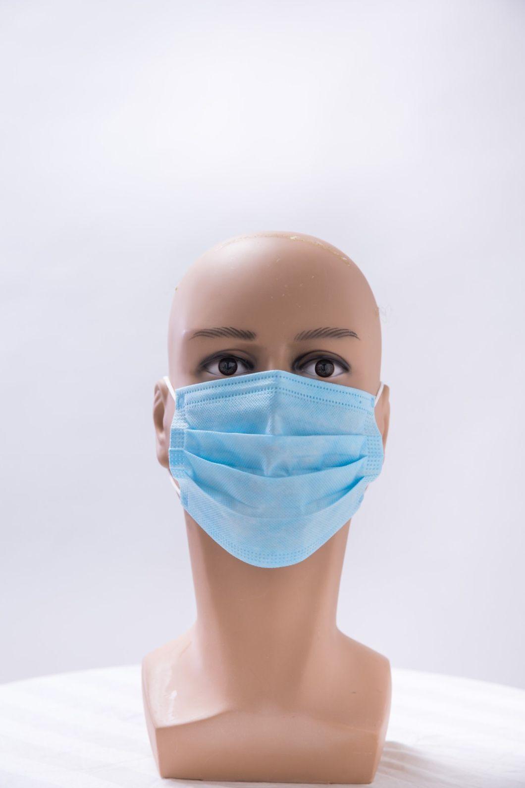 Factory Wholesale Cheap Sale Blue 3 Ply Layers Earloop Disposable Dust Protective Civil Mask