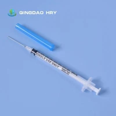 Disposable Syringe 1ml Luer Lock &amp; Slip Medical Vaccine Syringe 1cc Hypodermic Syringe with Low Dead Space