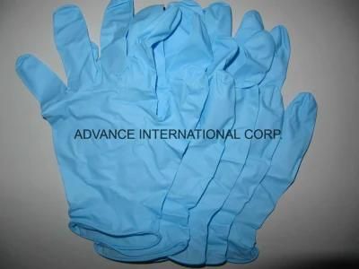 Disposable Blue Color Powder Free Nitrile Gloves for Checking