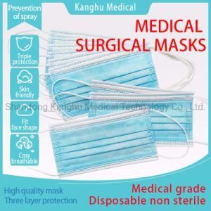 Disposable Medical Surgical Masks/Non Sterilized/Used in Hospitals/Contain High-Grade Melt Blown Cloth with a Filtration Rate of 99%/Blue Masks