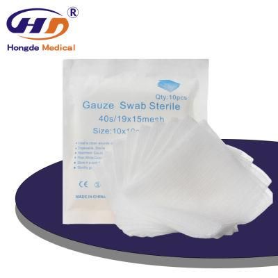 Jr652 Factory Direct Sales Sterile Gauze Swab 100% Cotton