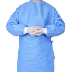 Non Woven Disposable Blue Surgical Gown