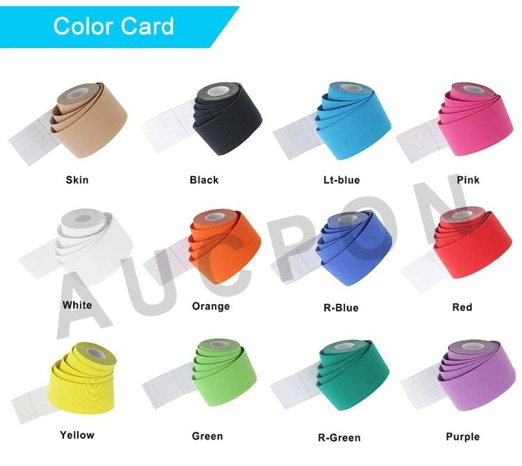 5cm*5m Low Price Comfortable Printed Sports Colorful Kinesiology Therapeutic Tap