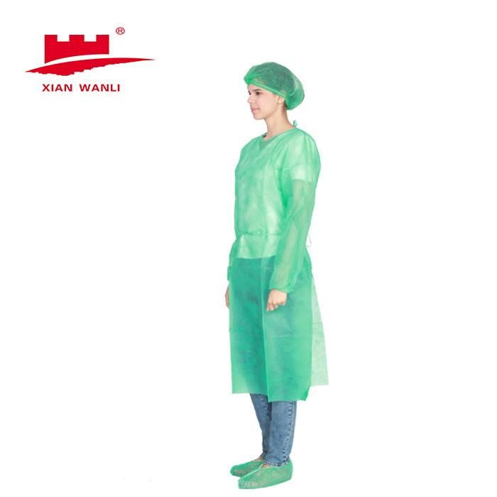 Disposal Medical Protective Isolation Gown with CE PP/PP+PE/SMS