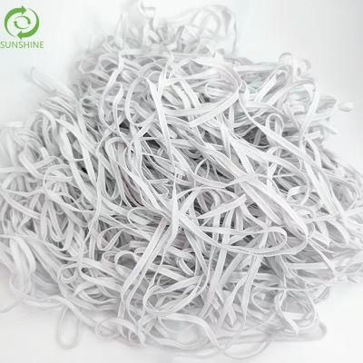 Latex and Spandex 4mm Flat Double Elastic Band for Bouffant Cap