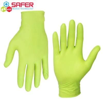 Disposable Powder Free Examination Glove Nitrile in Green