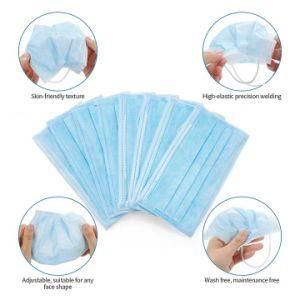 Flat Ear-Loop 3ply Breathable Disposable Face Facial Medical Protective Face Masks for Adult