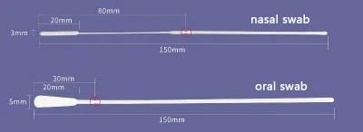 Disposable Sterile Specimen Collection/Sampling Flocked Nylon Swabs