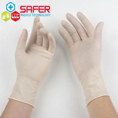 Disposable Latex Examination Glove with Pre-Powder