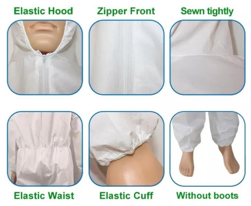 Hot Sale! Disposable Waterproof Safety PP Nonwoven Coverall