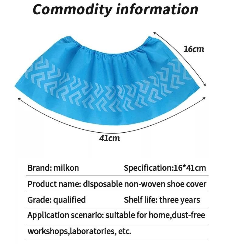Disposable Boot Cover Waterproof Non-Slip Shoe Cover Durable PP PE Blue Shoe Cover