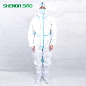 in Stock Ce Certification Microporous Disposable Medical Coverall Scrub Suit Garment Protective Clothing