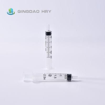 2.5ml Disposable Syringe Luer Slip Without Needle From Professional Manufacture with FDA 510K CE&ISO Improved for Vaccine Stock Products