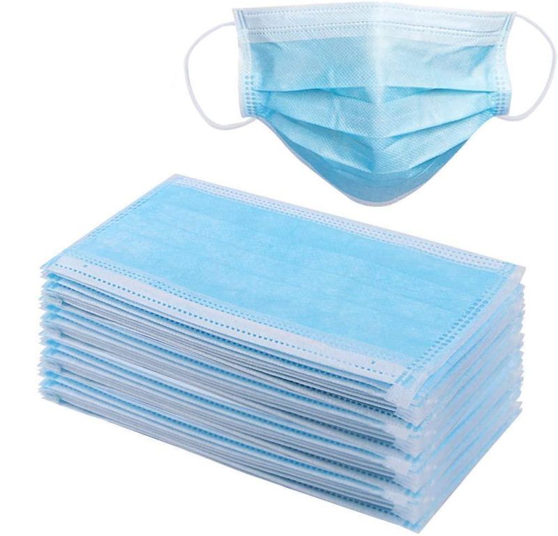 Best Selling FDA 510K CE En14683 Approved Anti Virus Dust 3 Ply Non Woven Fabric Blue Disposable Hospital Medical Protective Face Mask