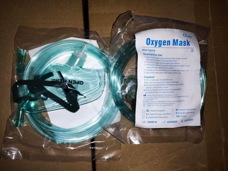 High Quality Cheap Price PVC Oxygen Face Mask with Elastic Strap