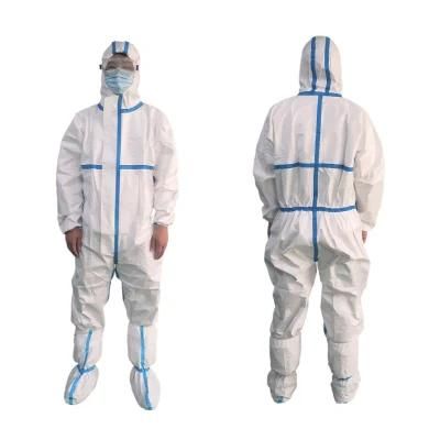 China Manufacturer Full Body Suit S to 3XL Disposable Medical Protective Clothing Sample Available PPE Work Suit